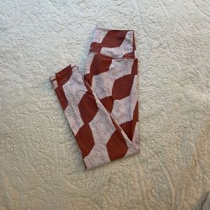 Aerie Mauve and White Leggings